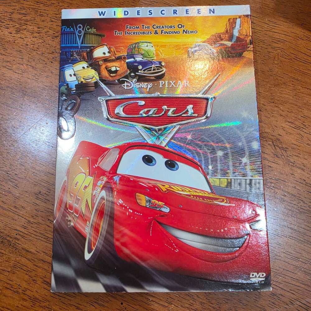 Disney Pixar Cars DVD Widescreen Kids Red Excellent Slipcover Lightning McQueen